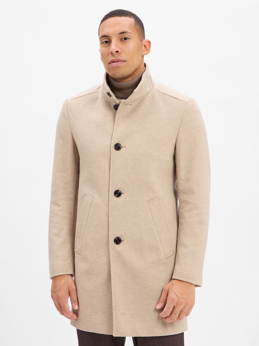 JOOP! Wollmantel mit Cashmere-Anteil Herren Wolle