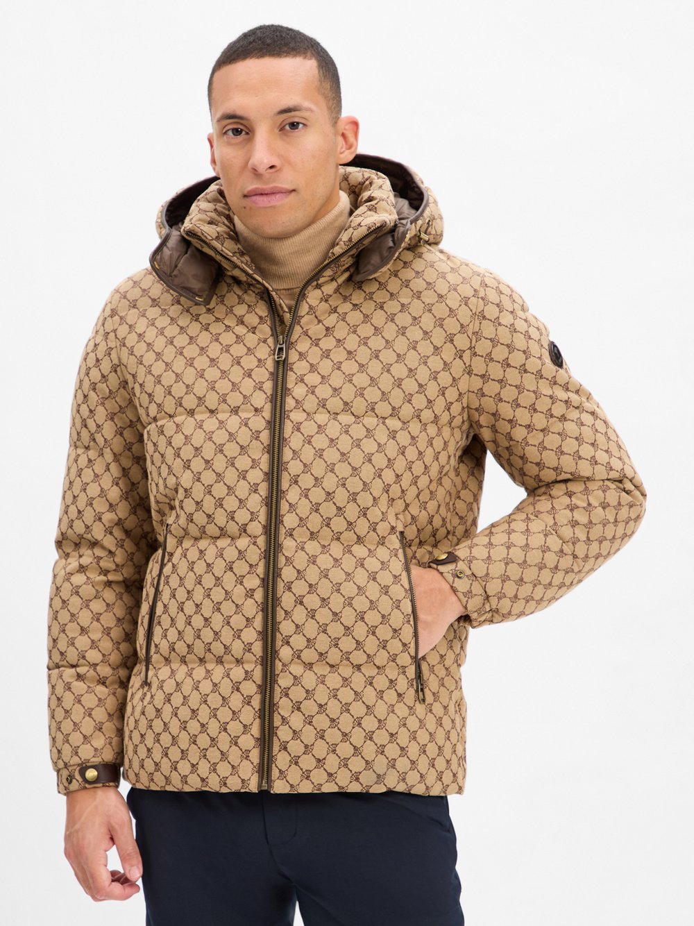 JOOP! Steppjacke Herren Baumwolle gemustert
