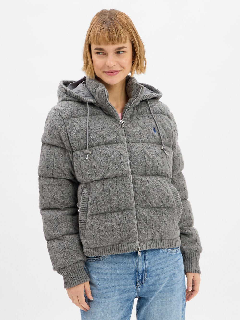 Polo Ralph Lauren Steppjacke mit Cashmere-Anteil Damen Wolle meliert