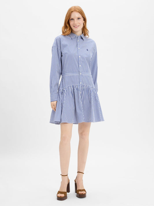 Polo Ralph Lauren Blusenkleid Damen Baumwolle gestreift