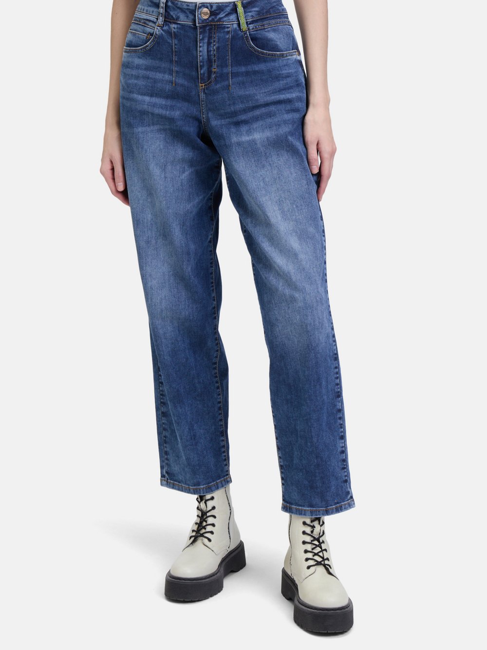 Cartoon Used Look-Jeans Damen Baumwolle
