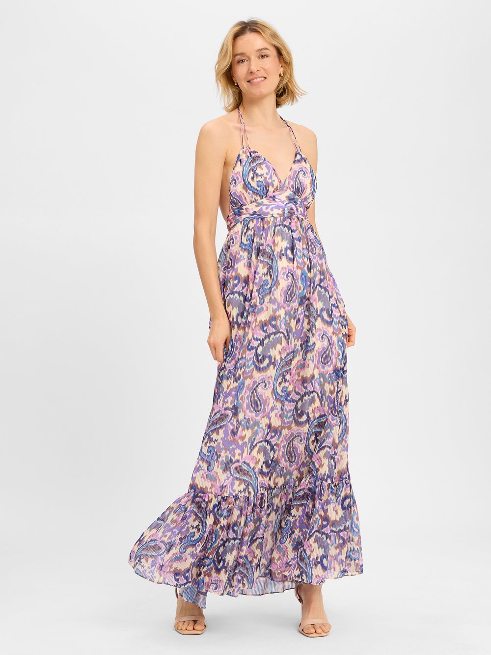 Swing Abendkleid Damen Chiffon gemustert