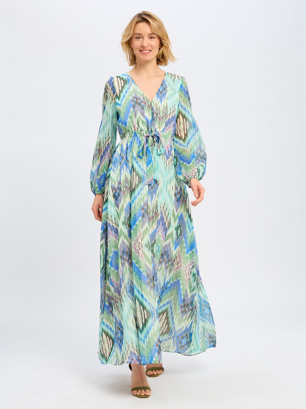 Swing Abendkleid Damen Chiffon gemustert