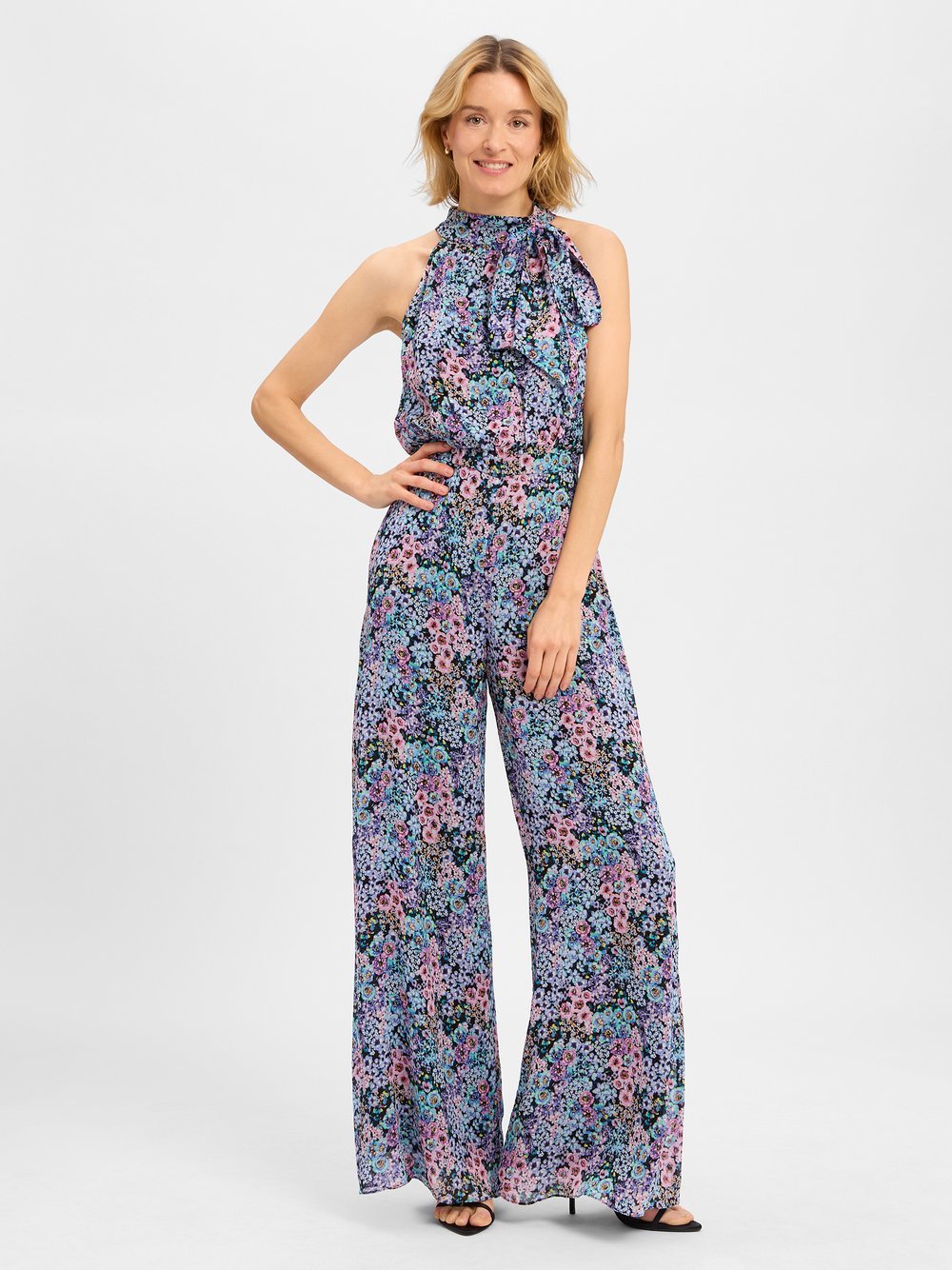 Swing Jumpsuit Damen Chiffon gemustert