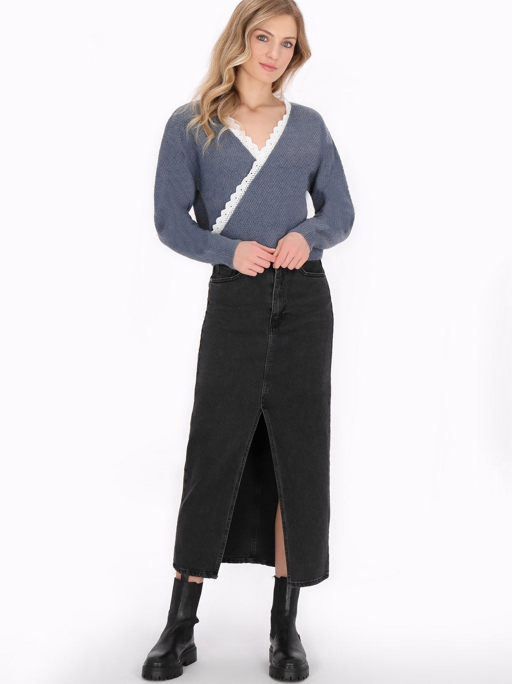 Dreimaster Strickjacke Damen Polyamid