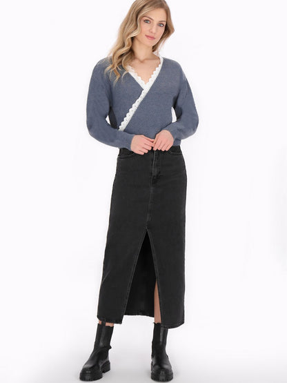 Dreimaster Strickjacke Damen Polyamid