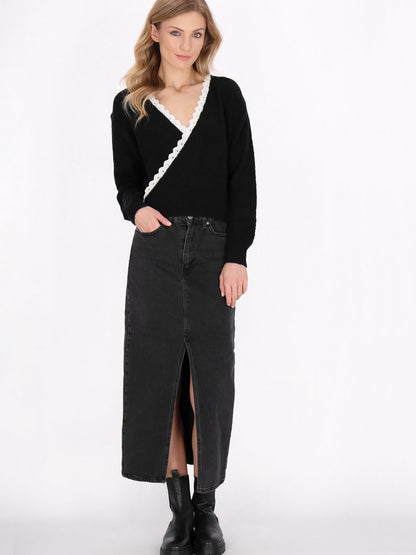 Dreimaster Strickjacke Damen Polyamid