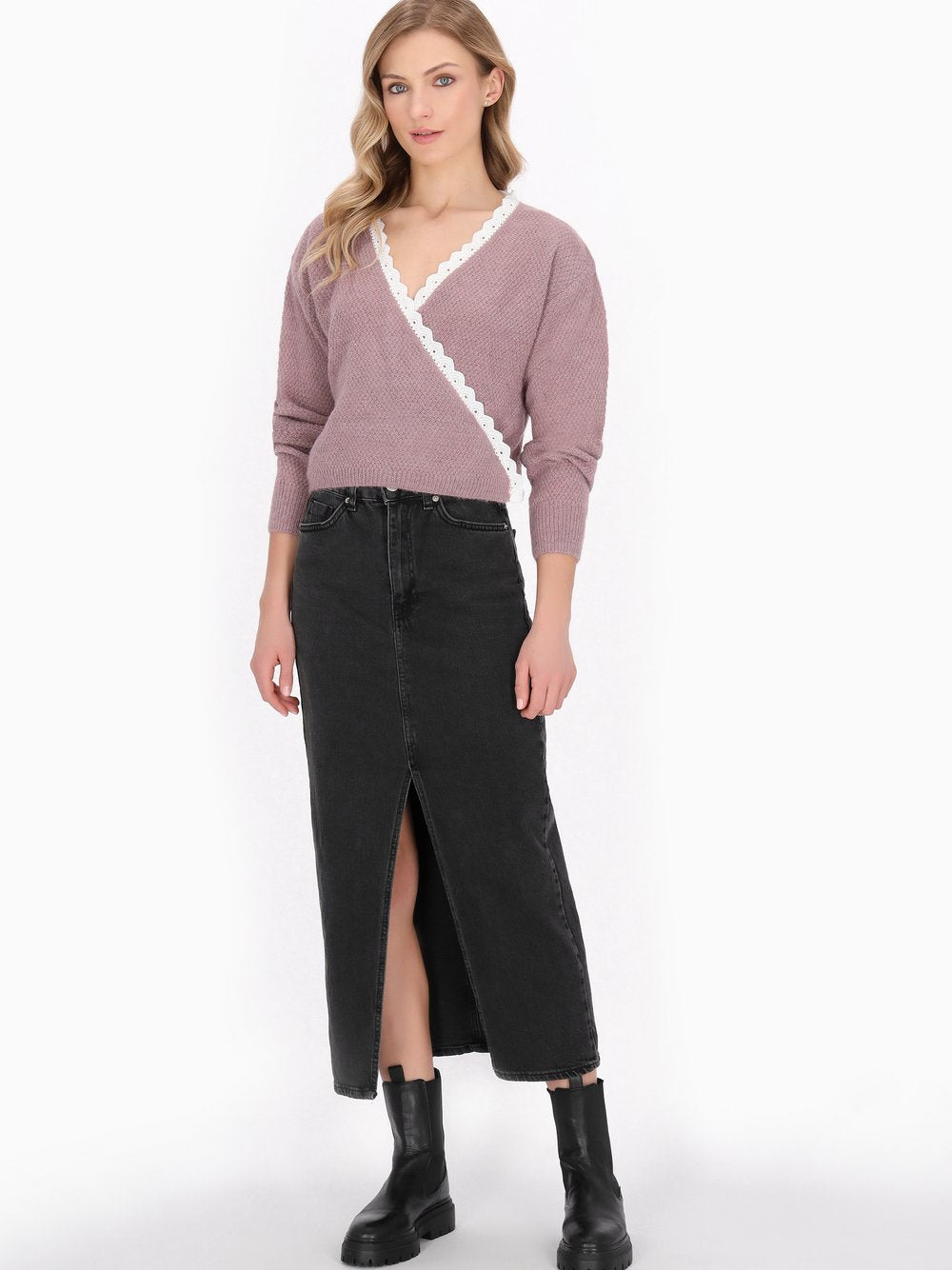 Dreimaster Strickjacke Damen Polyamid