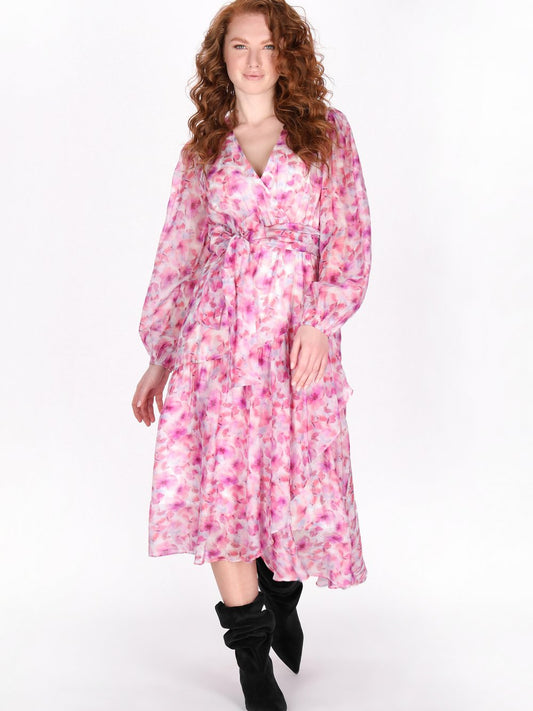 Dreimaster Kleid Damen Viskose bedruckt