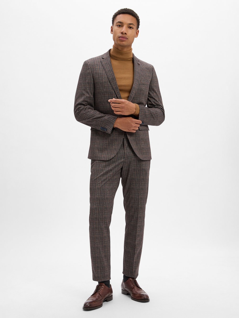 Finshley & Harding London Anzug Herren Slim Fit kariert