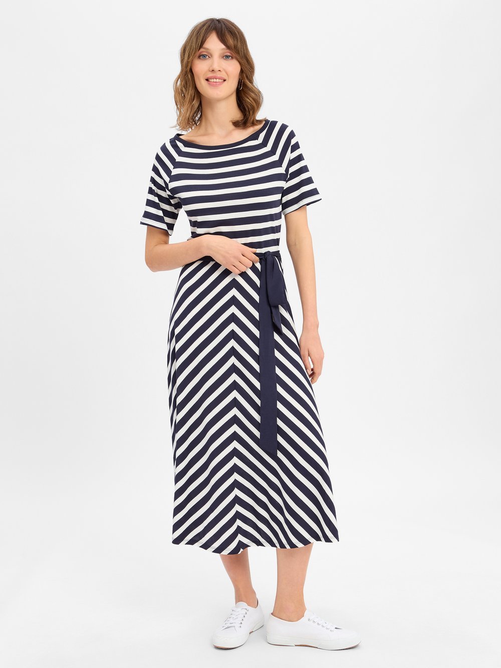 More & More Jersey-Kleid Damen Baumwolle gestreift