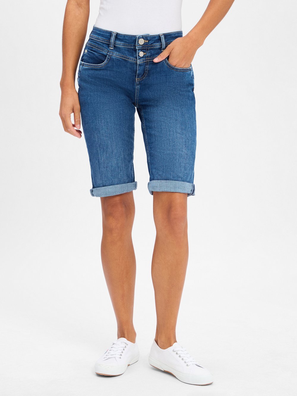 Street One Jeans-Bermuda Damen Baumwolle