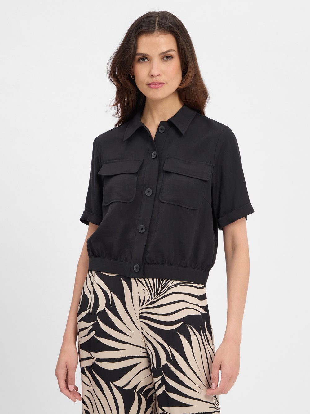 More & More Kurzarmbluse Damen Modal