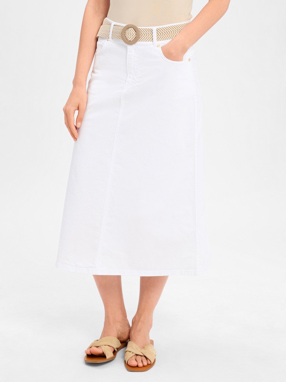 More & More Jeansrock Damen Baumwolle