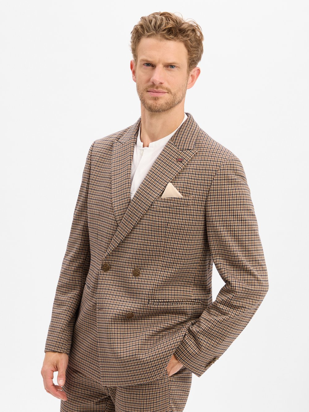 Finshley & Harding London Baukasten-Sakko Herren Regular Fit gemustert