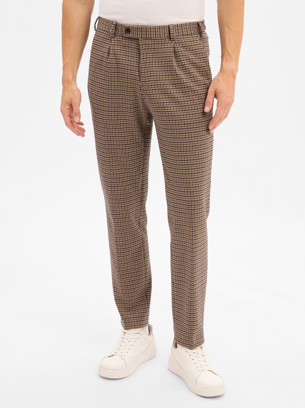 Finshley & Harding London Baukasten-Anzughose Herren Regular Fit gemustert