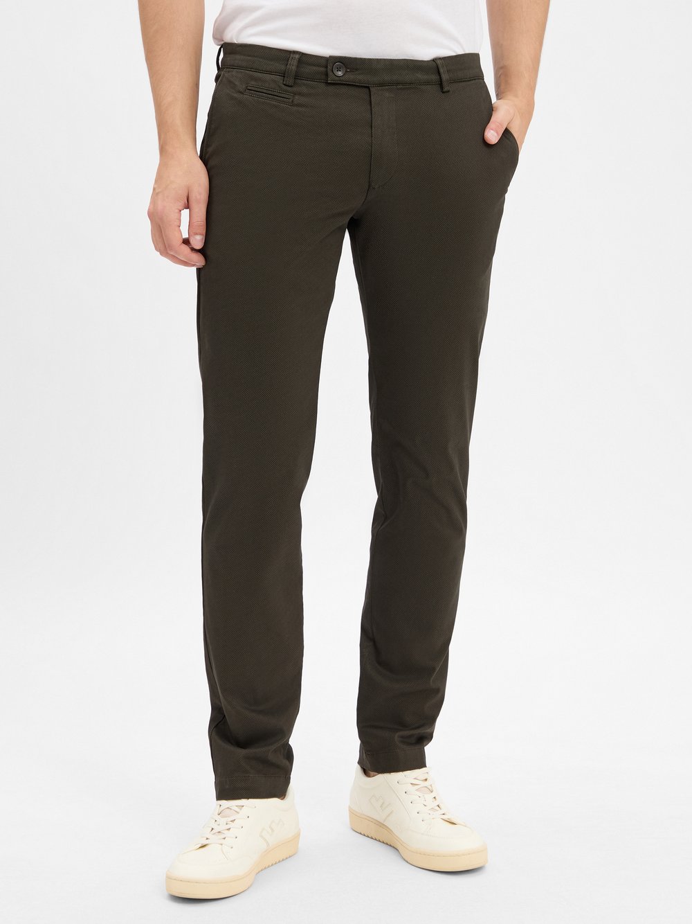 Bugatti Chino Herren Baumwolle gemustert