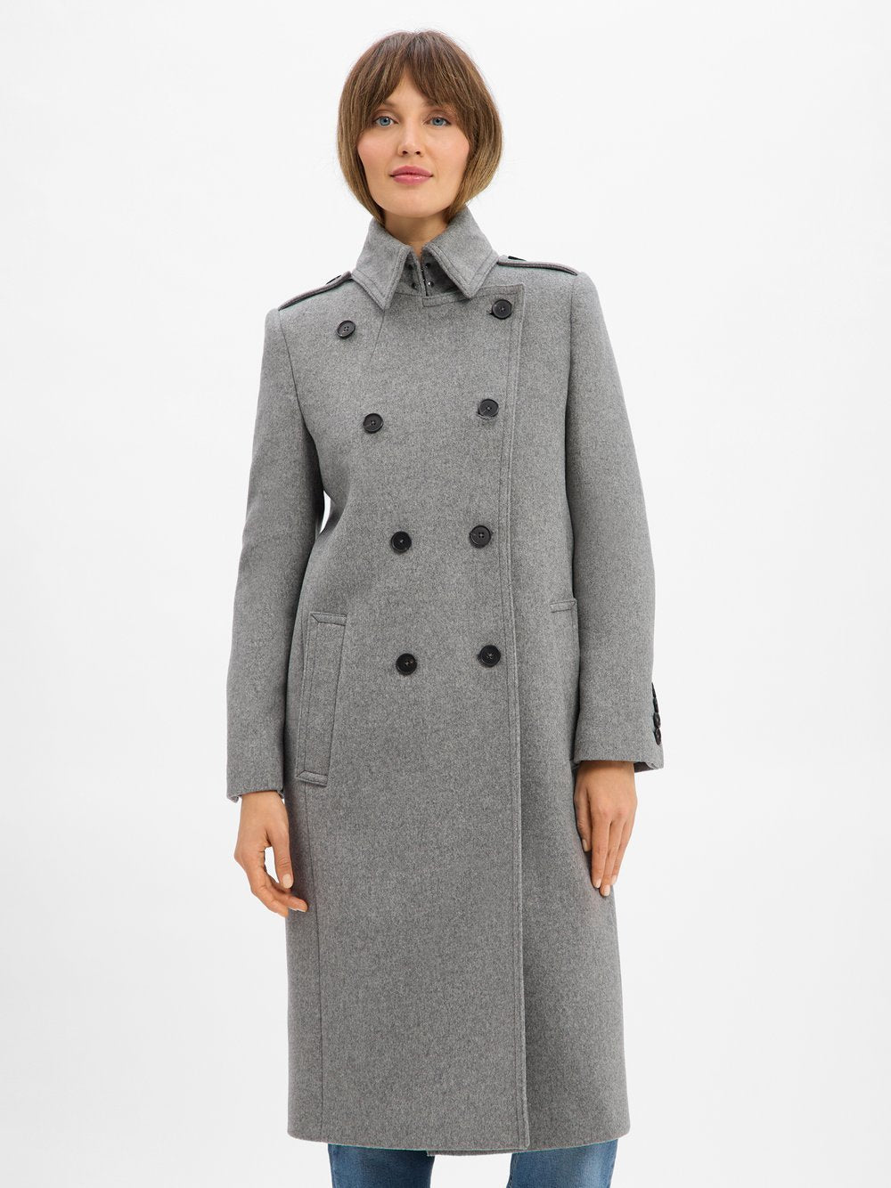 Drykorn Wollmantel Damen Wolle meliert