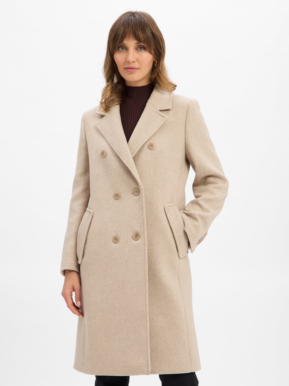 Drykorn Wollmantel Damen Wolle meliert