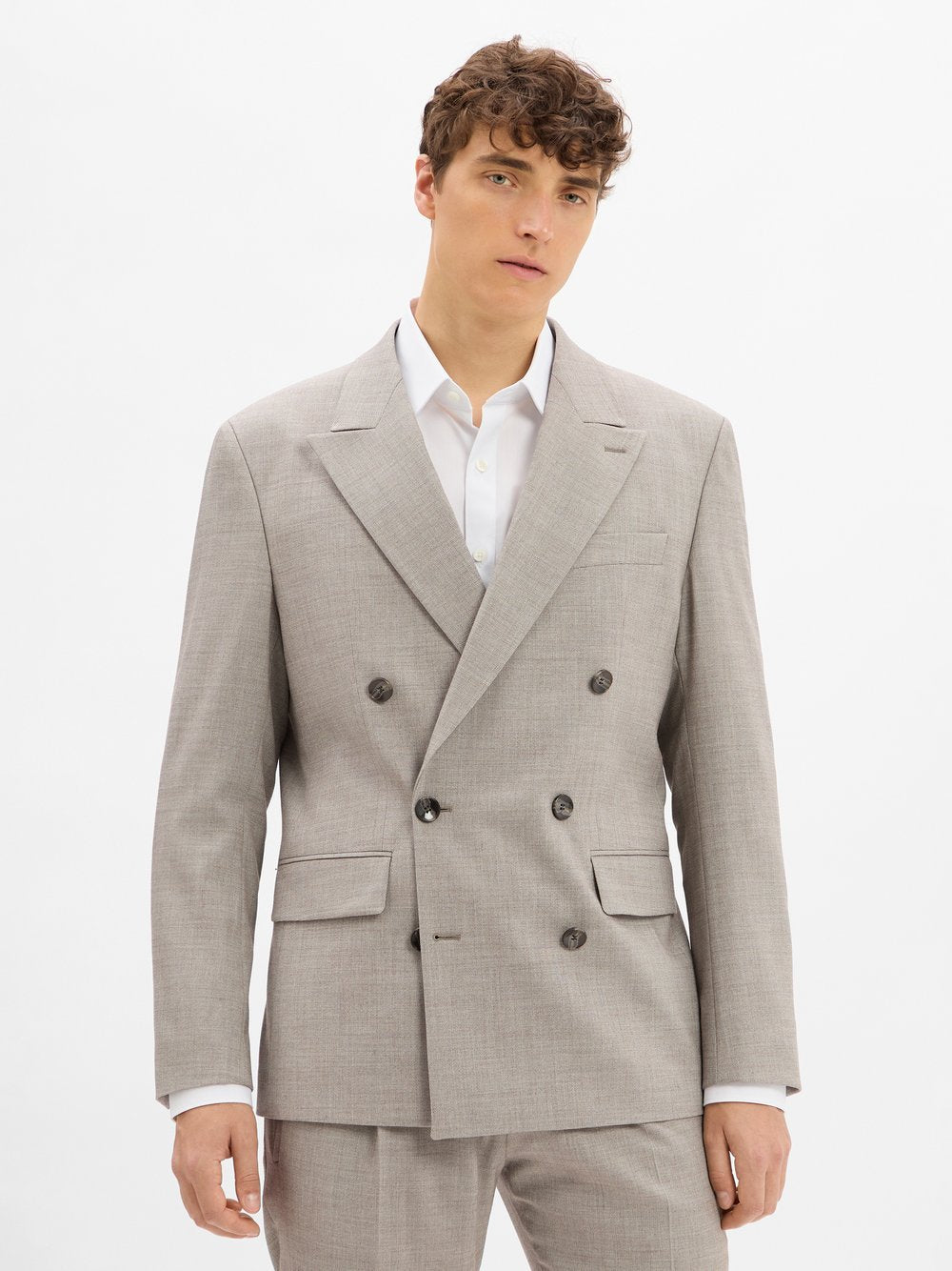 Strellson Baukasten-Anzugsakko mit Woll-Anteil Herren Regular Fit strukturiert