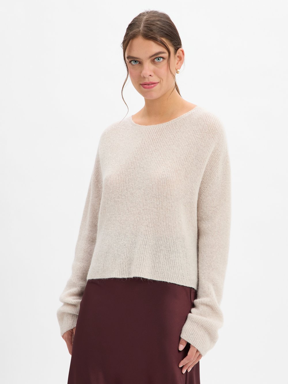 Drykorn Strickpullover mit Alpaka-Anteil Damen Wolle meliert