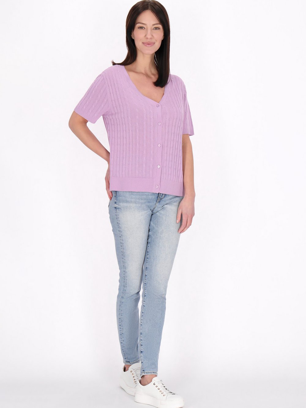 Usha Strickjacke Damen Viskose gemustert