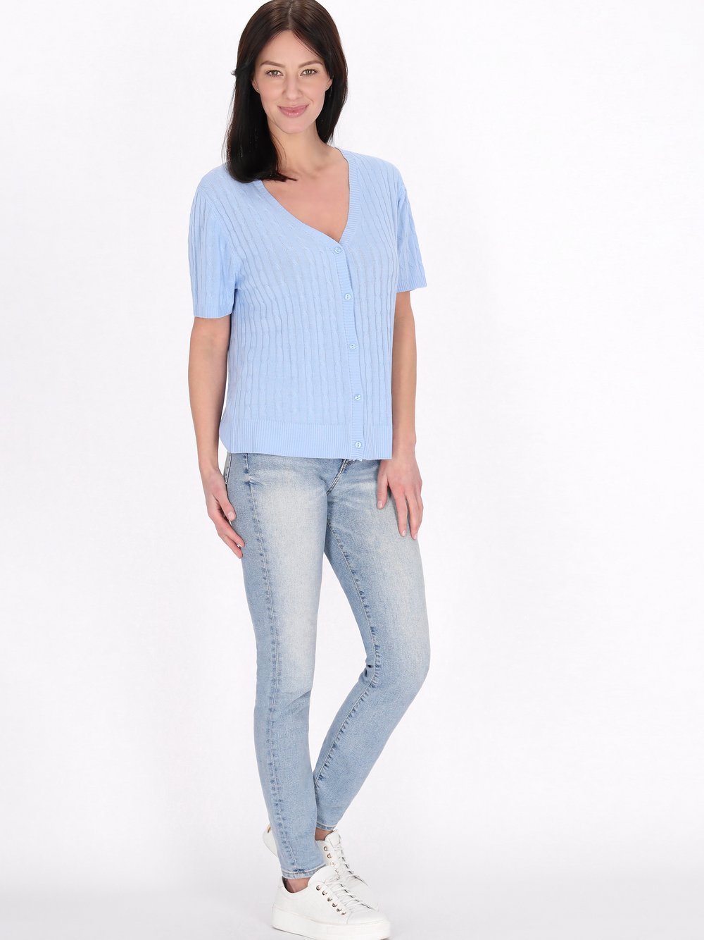 Usha Strickjacke Damen Viskose gemustert