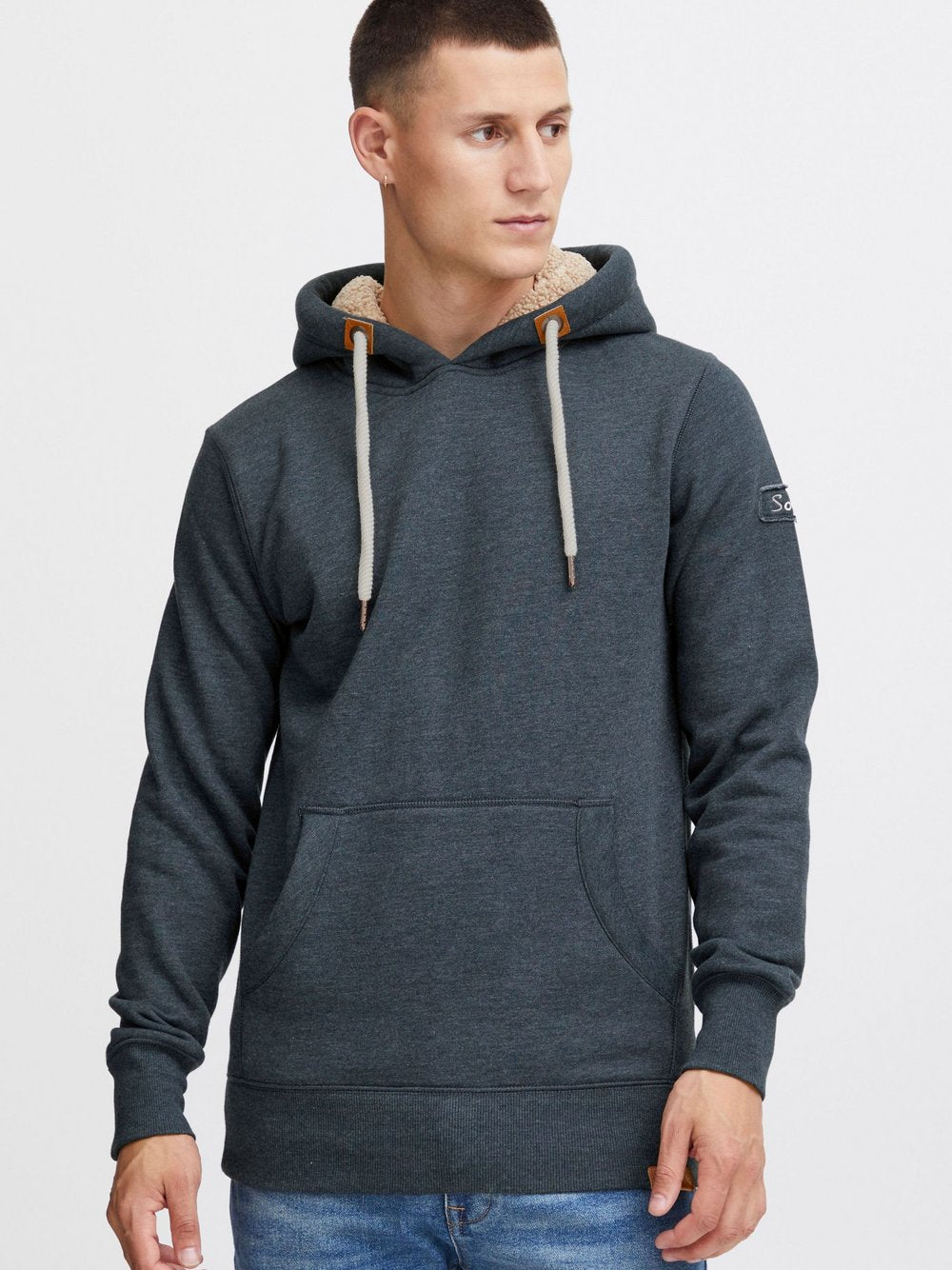 Solid Hoodie Herren Baumwolle