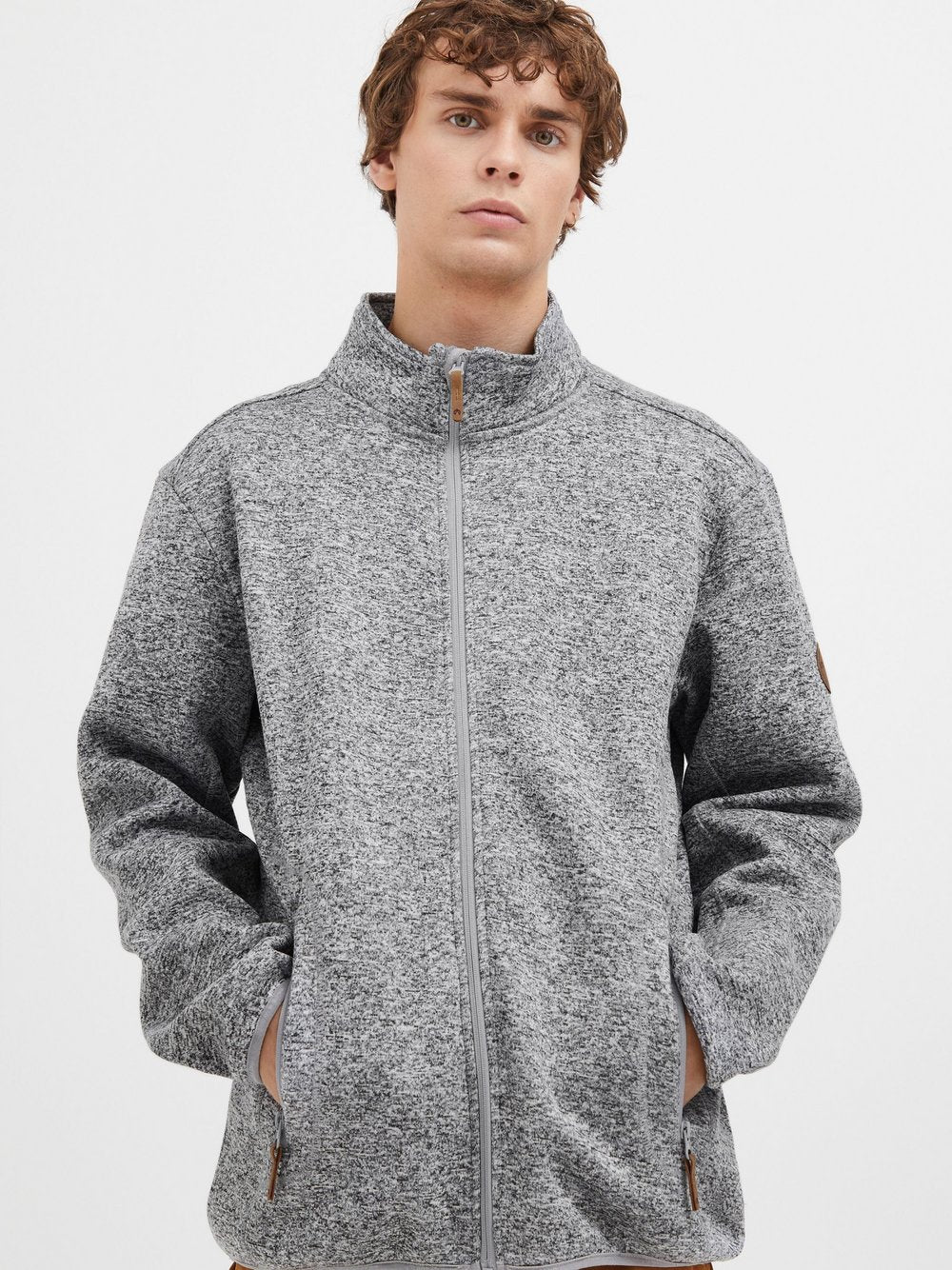 North Bend Fleecejacke Herren meliert