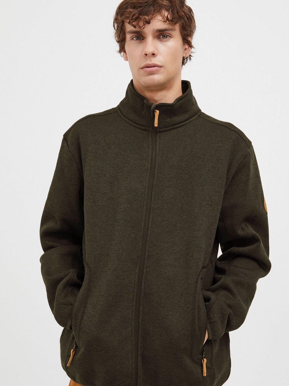 North Bend Fleecejacke Herren meliert