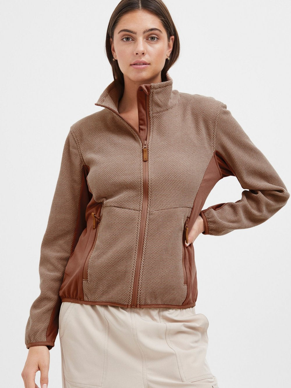 North Bend Fleecejacke Damen meliert