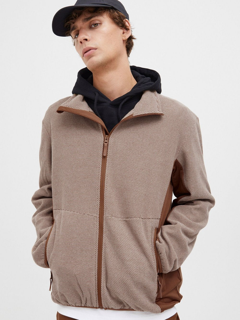 North Bend Fleecejacke Herren meliert