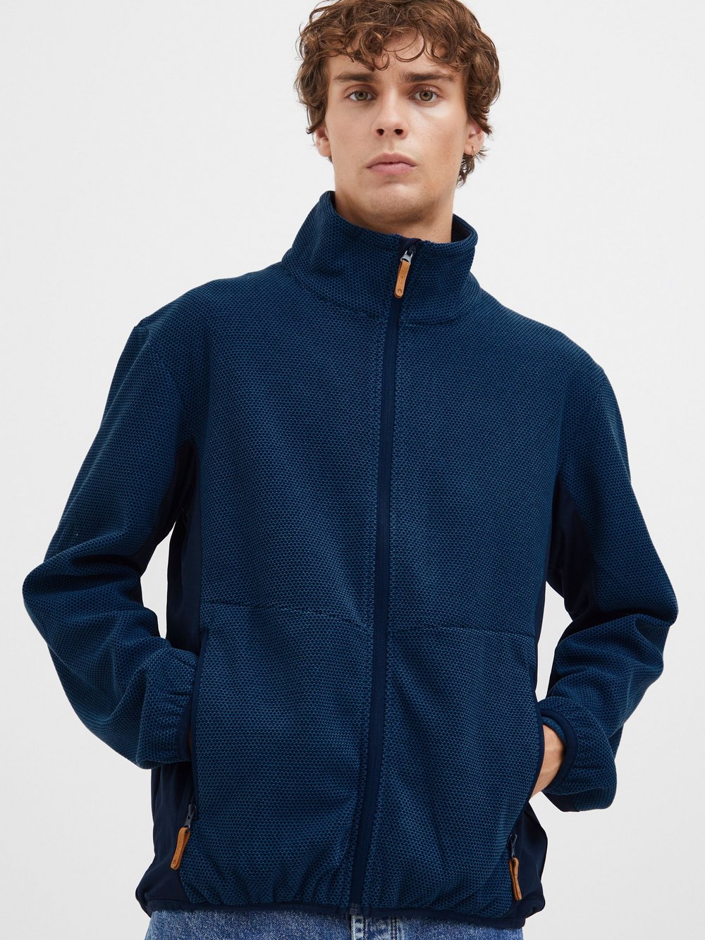 North Bend Fleecejacke Herren meliert