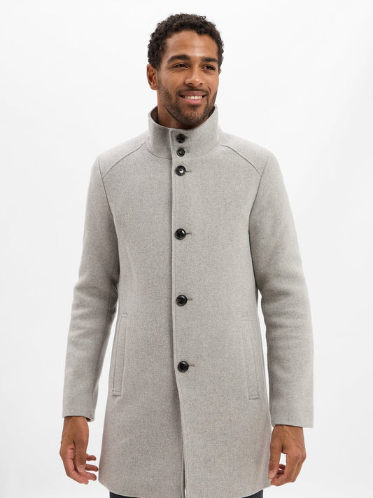 Finshley & Harding Mantel mit Wollanteil Herren Wolle meliert