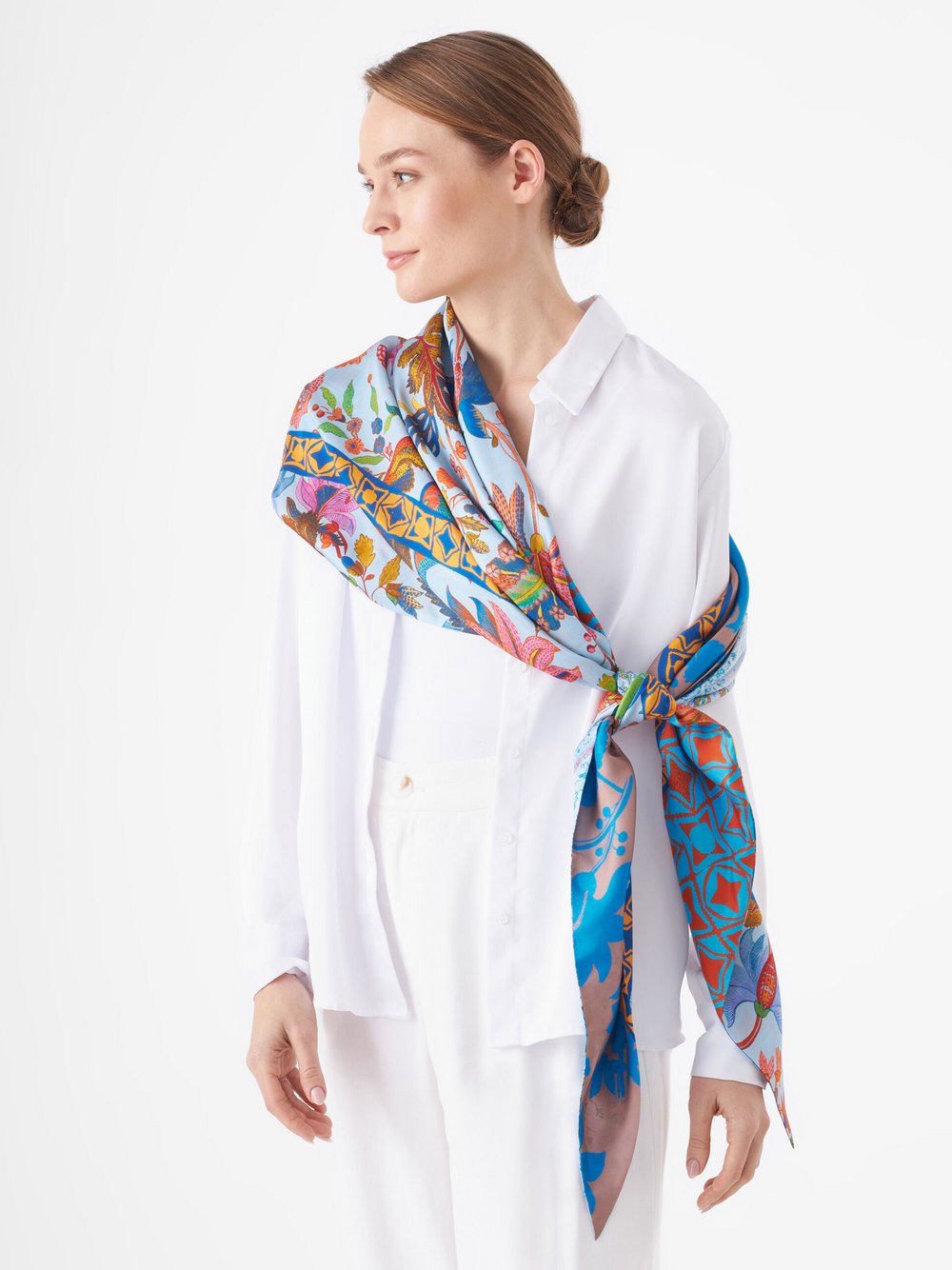 Codello Tuch Damen Seide gemustert