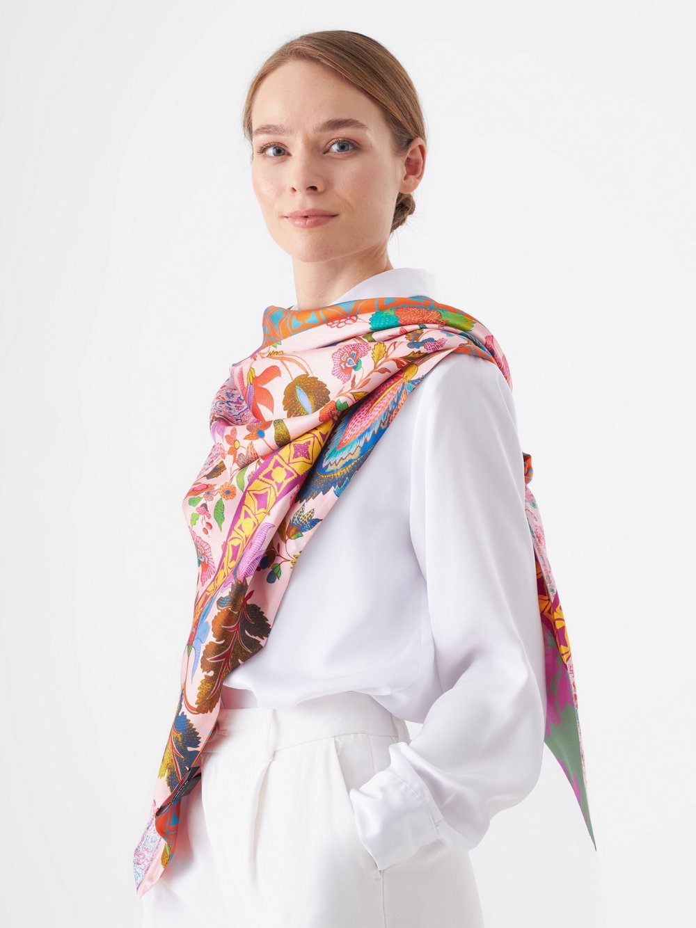 Codello Tuch Damen Seide gemustert