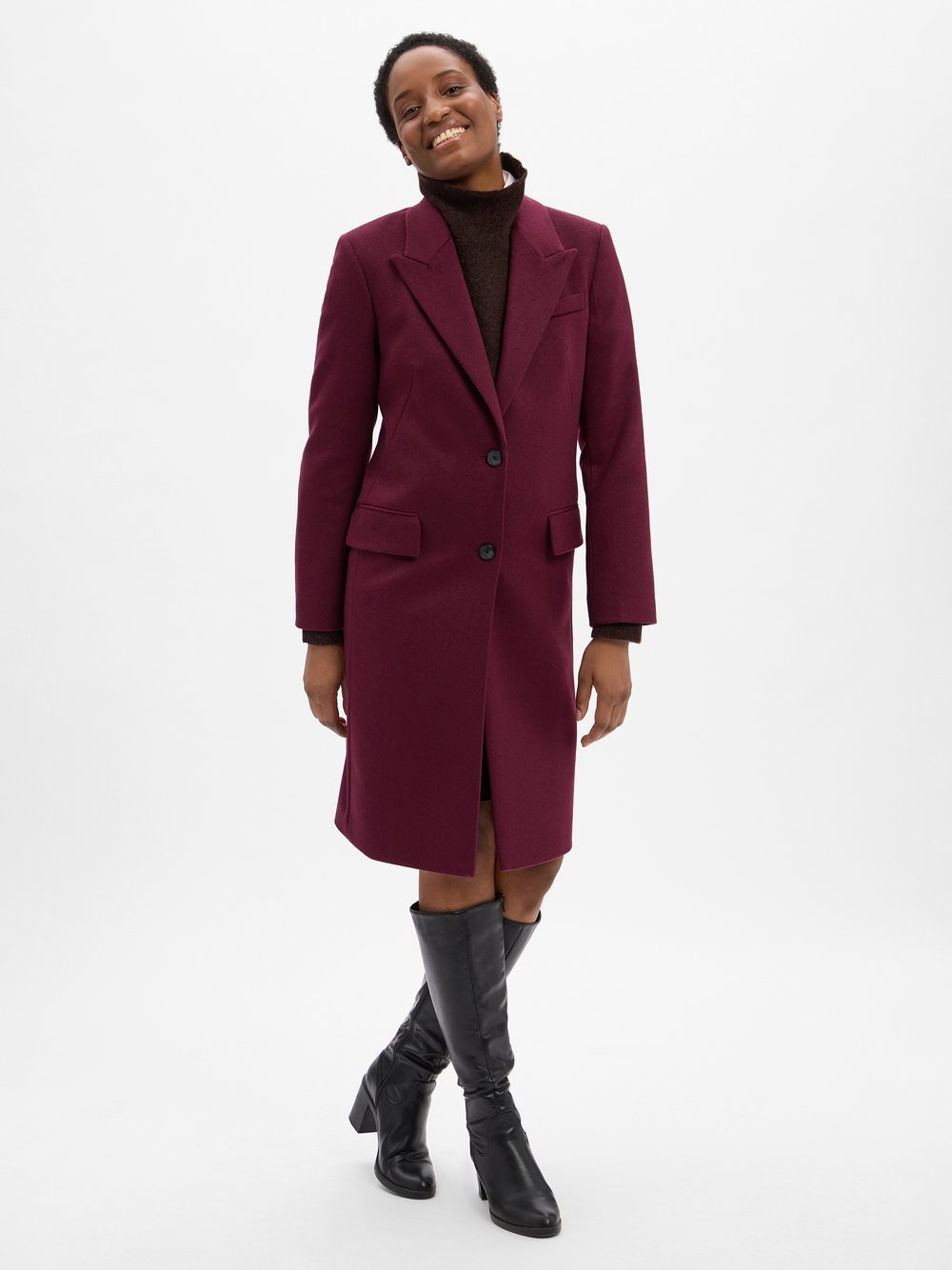 BOSS Wollmantel Damen Wolle