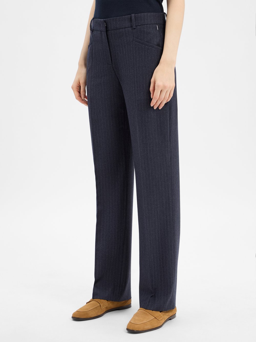 BOSS Stoffhose aus Schurwolle Damen gestreift