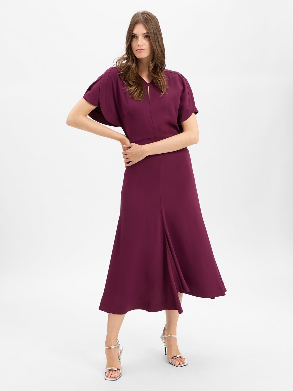 BOSS Midikleid Damen Viskose