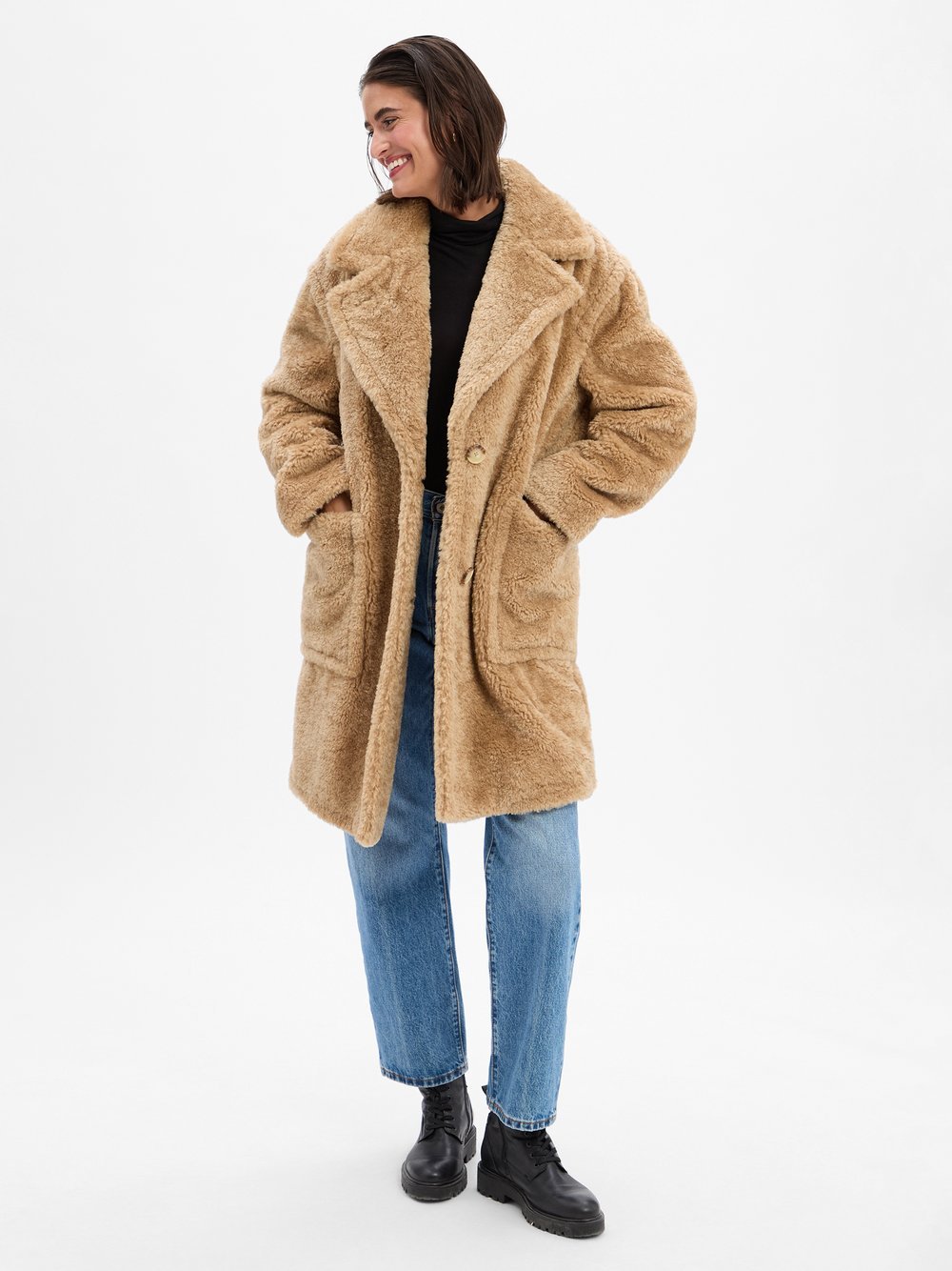 BOSS Teddymantel Damen