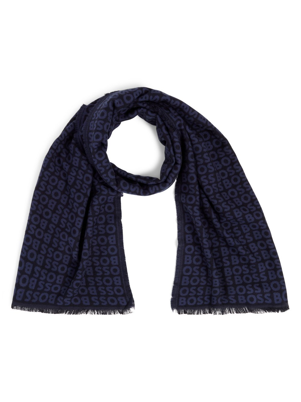 BOSS Schal Herren Viskose gemustert