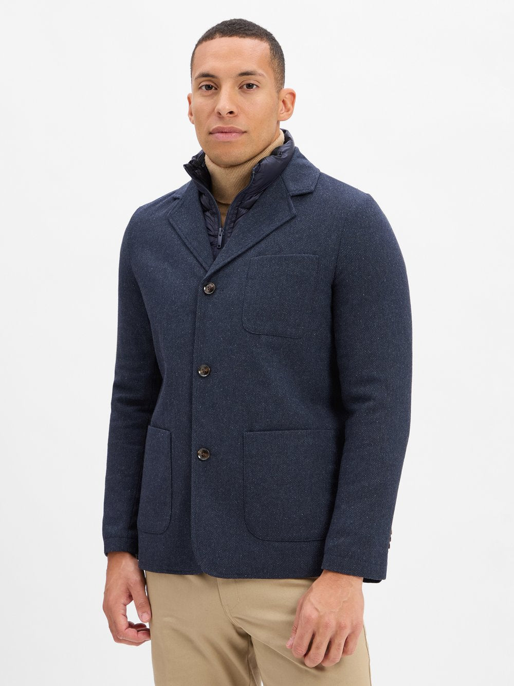 CG - CLUB of GENTS Sakko Herren Regular Fit strukturiert