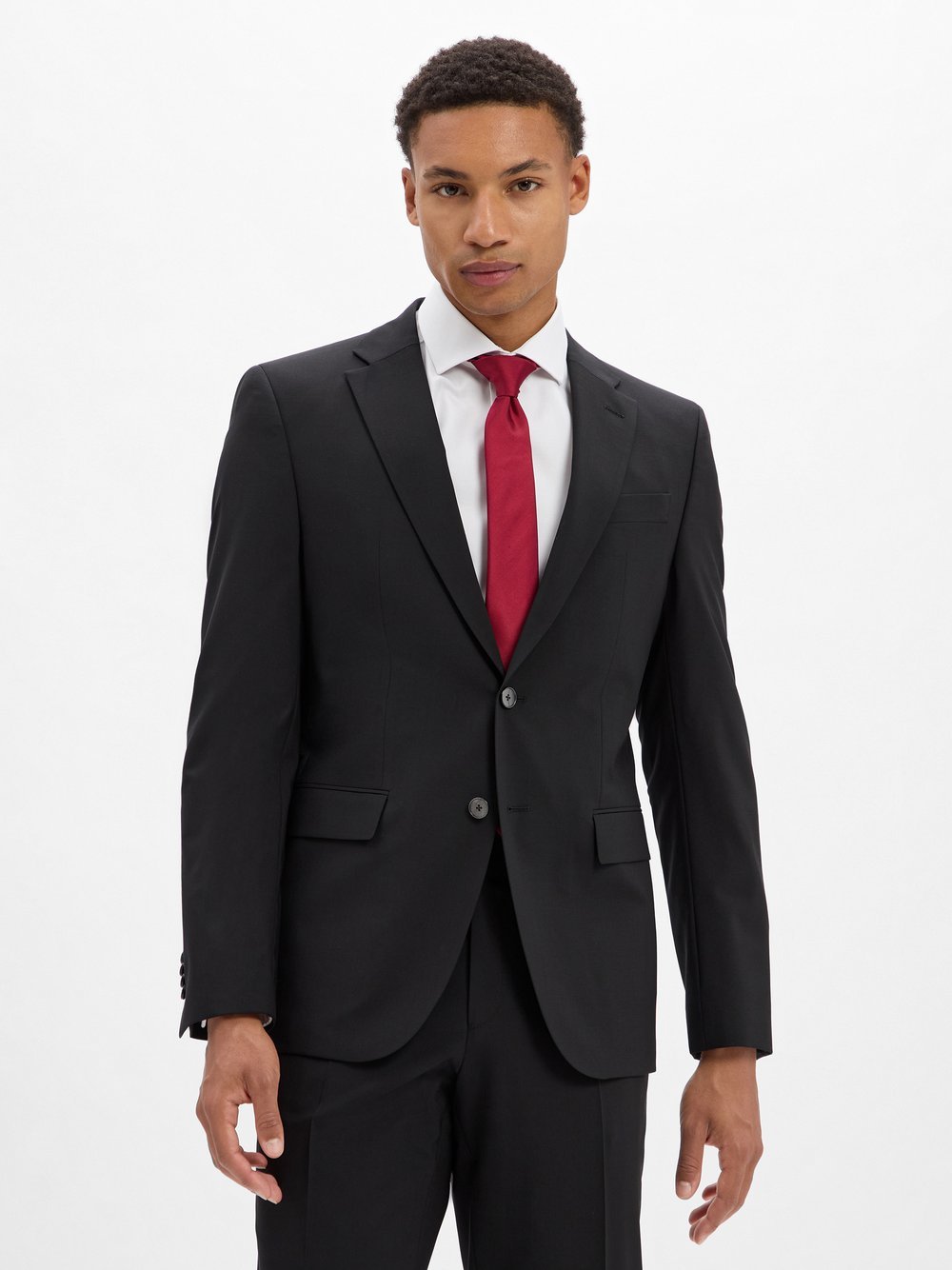 BOSS Baukasten-Schurwoll-Sakko Herren Slim Fit Schurwolle