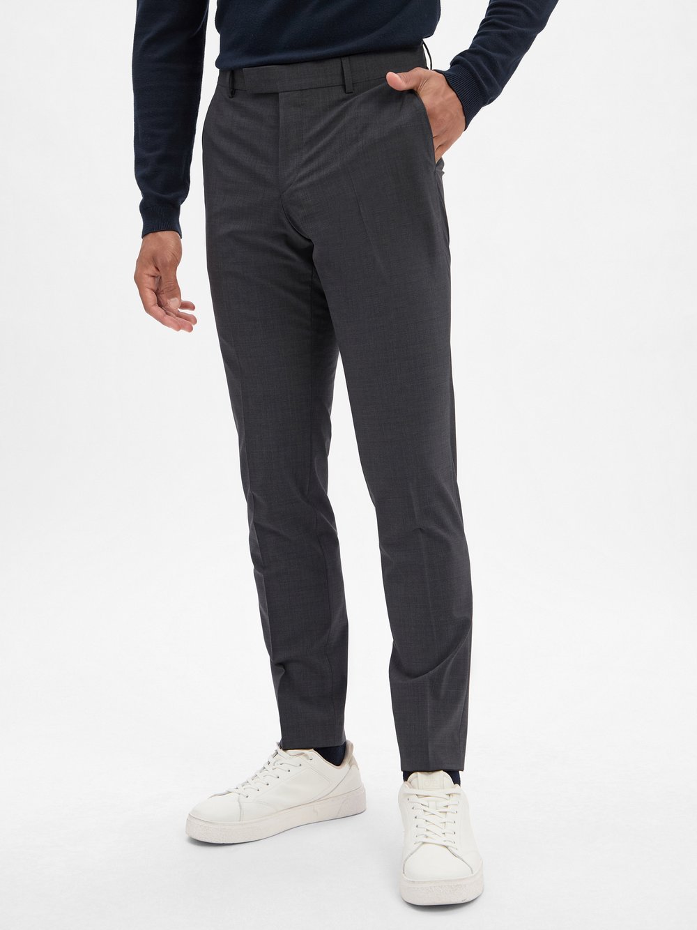 BOSS Baukasten-Schurwoll-Hose Herren Slim Fit Schurwolle