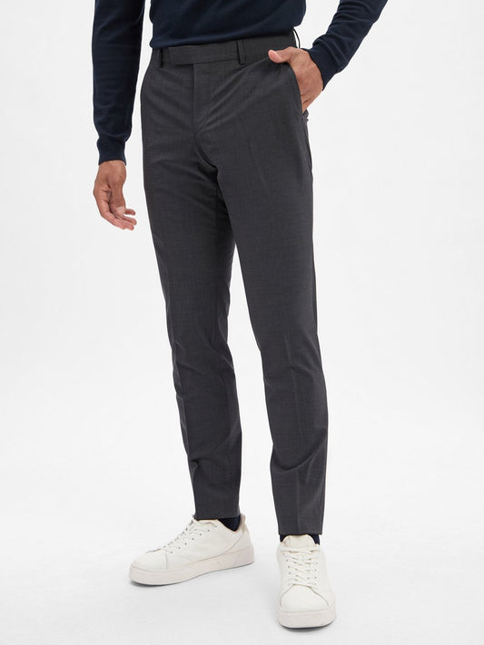 BOSS Baukasten-Schurwoll-Hose Herren Slim Fit Schurwolle