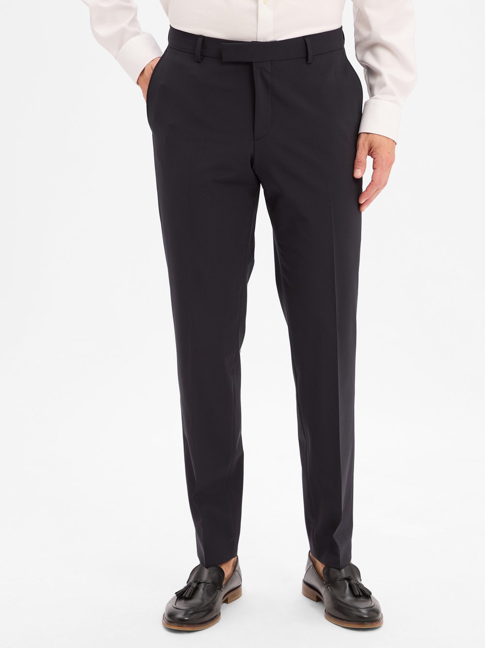 BOSS Baukasten-Schurwoll-Hose Herren Slim Fit Schurwolle