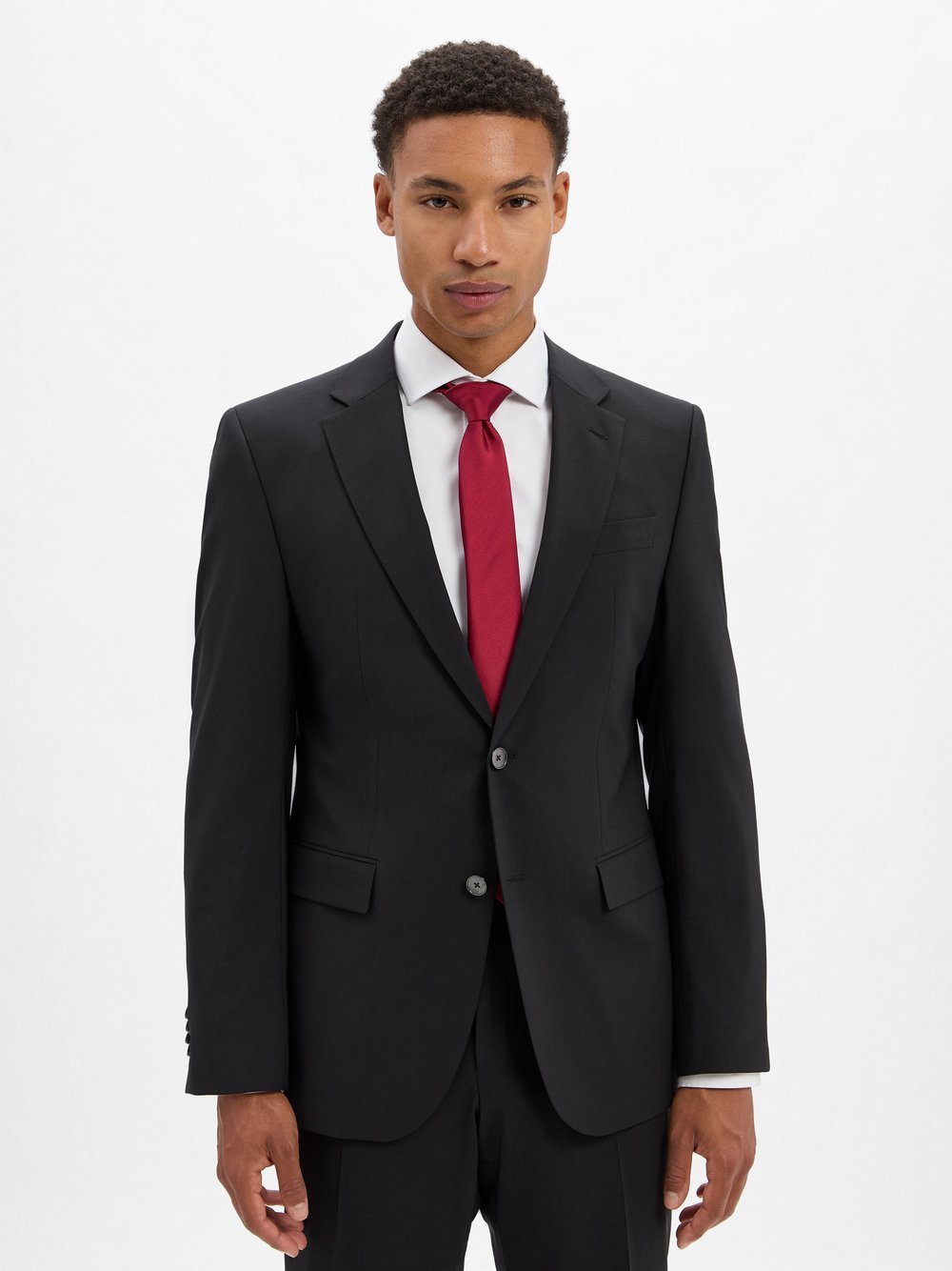 BOSS Baukasten-Schurwoll-Sakko Herren Regular Fit Schurwolle meliert