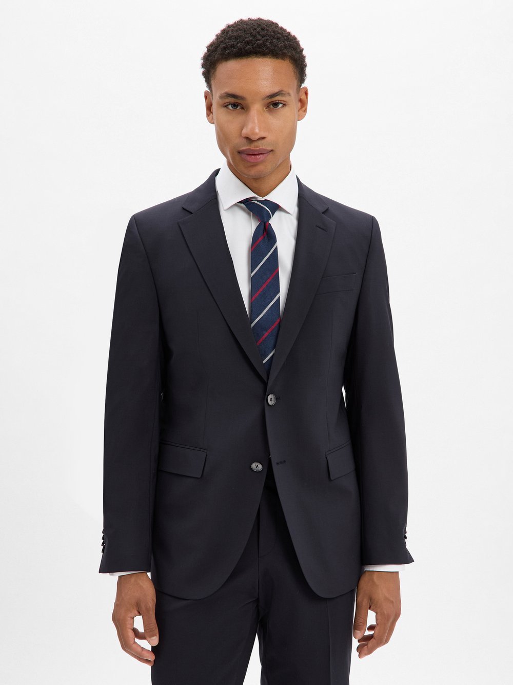 BOSS Baukasten-Schurwoll-Sakko Herren Regular Fit Schurwolle meliert