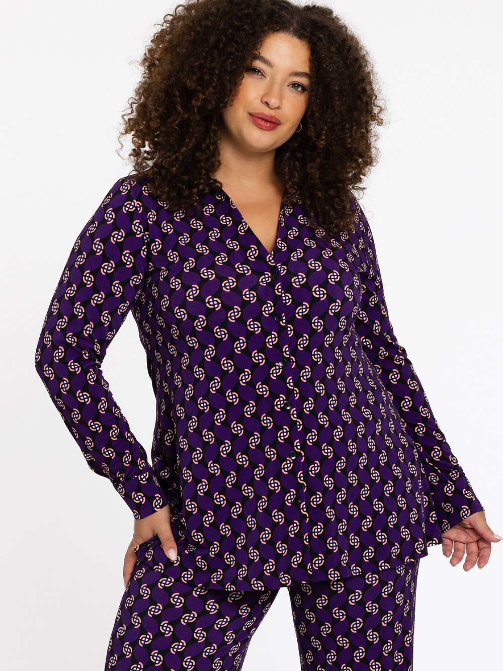 YOEK Bluse Damen bedruckt