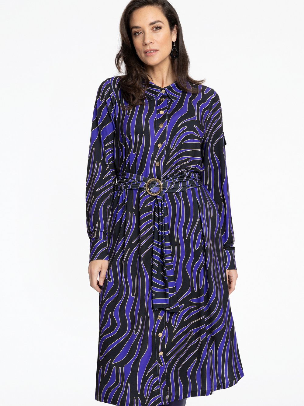 YOEK Kleid Damen gemustert